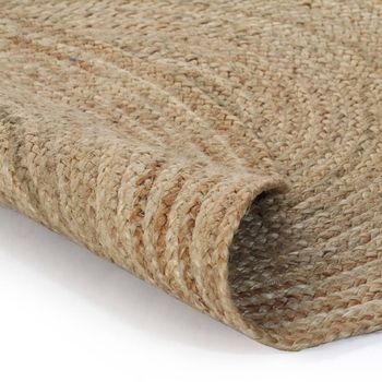 Alfombra De Dormitorio | Felpudo | Alfombra Redonda De Yute Trenzado 120 Cm