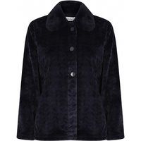 plush collar button opening cosy polar bedjacket