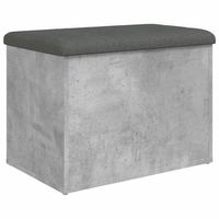 banco de almacenaje color gris hormigon 62 x 42 x 45 cm madera contrachapada dec024765