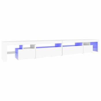 Mueble Tv | Mueble De Salón | Armario Tv Con Luces Led Blanco 290x36,5x40 Cm