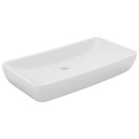 lavabo de bano moderno  lavabo de lujo de ceramica rectangular blanco mate 71x38 cm