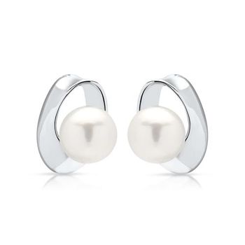 Pendientes de filigrana de plata 925 con perla