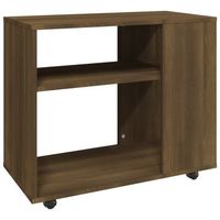 mesa auxiliar  mesita auxiliar  mesa de cafe madera contrachapada roble marron 70x35x55 cm