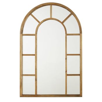 Espejo tipo ventana en arco de abeto 86x130 cm