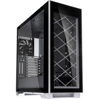 alpha 330w e-atx midi tower pc case - black  white black
