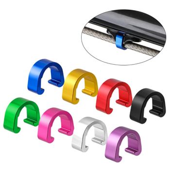 10 piezas de clips de aluminio para guiar el cable de freno de bicicleta, abrazaderas en forma de C para cables de freno, para bicicletas de montaña y de carretera.