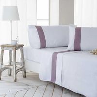 juego de sabanas gorbea vino percal algodon  blanco 280x260 cama de 200