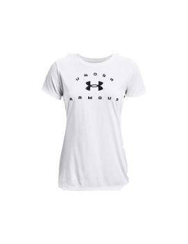 Camiseta manga corta Under Armour Tech Solid Logo Mujer Wh