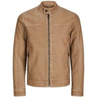 jack  jones cazadora de cuero 12273244 warner-safari para hombre