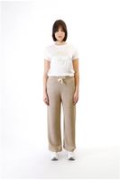 pantalon palazzo tacto calido gold m