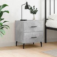 mesita de noche  mesa auxiliar  mesilla madera ingenieria gris hormigon 40x35x475 cm cfw54937