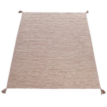 Alfombra tejida a mano Kilian beige 80x150 cm