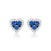 joyas con diamantes corazones zafiros 045 ct total