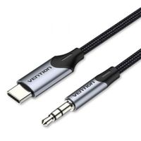 cable conversor vention bgkhf usb tipo-c macho a jack 35 macho 1m gris niquel