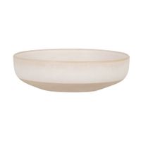plato hondo de gres beige