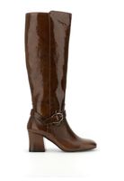 botas de piel naplak con hebilla coffee 39
