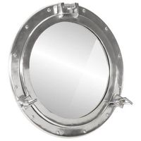 espejo de ojo de buey de pared aluminio y vidrio o50 cm vidaxl