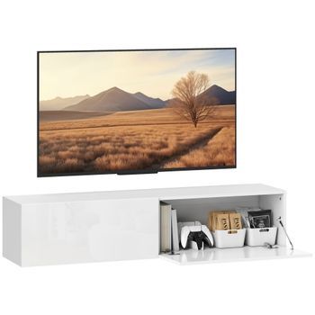 Mueble TV Suspendido ZMH 65 Pulgadas 140x33x29.8cm Blanco