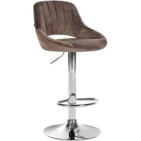 taburete de bar x1 con reposapies giratorio y regulable en terciopelo negro y metal tdb10816