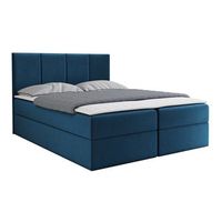 cama continental baltimore 147 doble azul tapiz somieres 144x208x103cm
