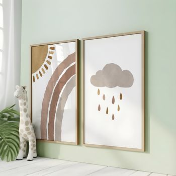 Set de 2 cuadros 121, marco negro, 50x70 cm
