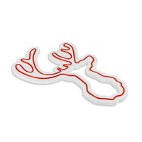 iluminacion led decorativa de plastico deer rojo 21x34x2 cm