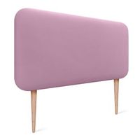 dhome cabecero tapizado liso redondeado polipiel con patas para pared acusticos cabeceros absorbentes cabezal cama dormitorio rosa 110cm