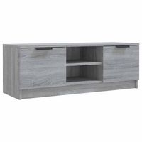 mueble tv  mueble de salon  armario tv madera contrachapada gris sonoma 102x35x365 cm