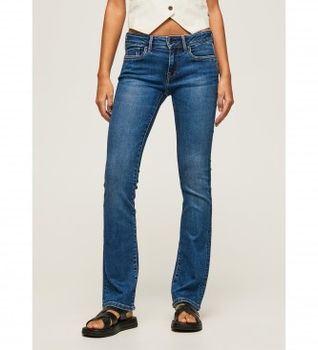 Pepe Jeans para mujer. PL204168RR6 Jean Piccadilly azul (26/30), Casual, Denim, Algodón Orgánico, Sostenible