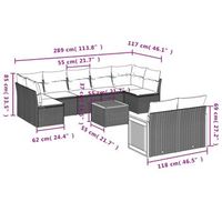 conjunto de sofas para patio exterior incluye cojines combinacion de 10 piezas