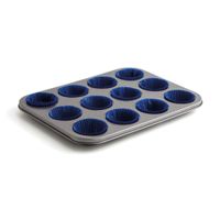 bandeja 12 cupcakes acero negra 36x17x3 cm