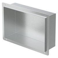 plato de ducha 30x20 cm acero inoxidable luxebath