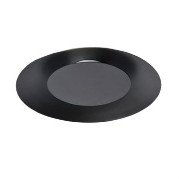 Plafón led redondo en metal negro diám:34,5cm
