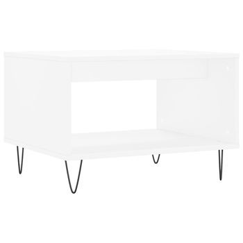 Mesa De Café - Mesa De Centro Madera De Ingeniería Blanca 60x50x40 Cm