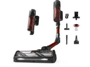 Aspirador escoba - Rowenta RH9A73 X Force Flex 13.60 Animal Care, 380 W, 0.65 L, 60 min, Sin cables, Multisuperficie, Especial mascotas, Rojo