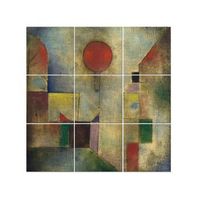 legendarte - panel decorativo multiple el globo rojo - paul klee cm 150x150 9 paneles