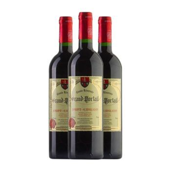 Les Caves Fleury Vino Tinto Grand-portail Cuvée Bordeaux Reserva 75 Cl 13.5% Vol. (pack De 3 Unidades)