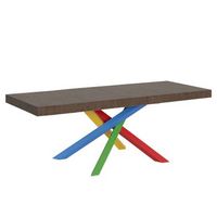 mesa extensible 180440x90 cm volantis premium patas nogal multicolor 4b