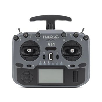 HelloRadioSky V14-P 2.4GHz Transmisor de radio con modelo integrado de 1000 mW ELRS sensor de posición Hall Gimbal de có