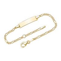 pulsera de plata 925 banada en oro con placa grabada