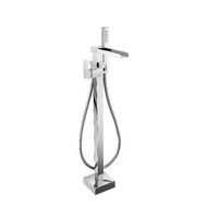grifo cascada monomando sobre suelo banoducha tano para banera exenta cromado