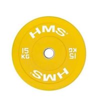 parachoques olimpico 15 kg amarillo hms cbr15