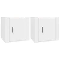 pack 2 uds mesitas de noche  mesa auxiliar  mesilla color blanco 50x39x47 cm