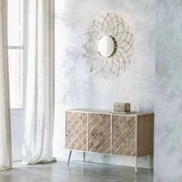 espejo de metal dorado 89x35x89