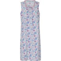 Flower Print Cotton Sleeveless Nightdress