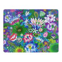 tabla de cortar de cristal  azul vidrio templado  32 x 25 x 1 cm