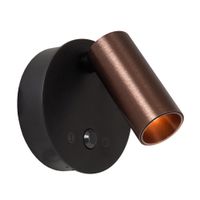foco de pared de aluminio con 1 led integrado cafe