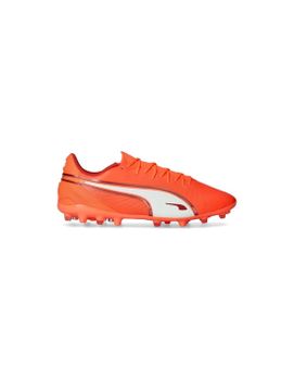Botas de fútbol Puma King Match Mg,Glowing Red Whi Hombre