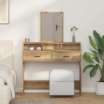 Vidaxl Mesa Tocador Roble Artisan 100 X 41 X 140 Cm