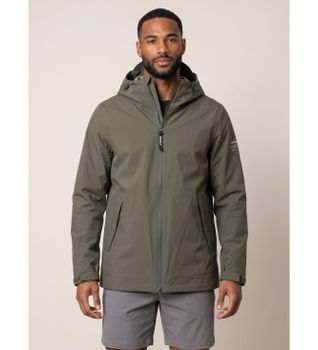 ECOALF para hombre. MCMGAJKDILUV0434W26-056 Chaqueta Diluvio verde oliva (S), Casual, Poliéster Reciclado